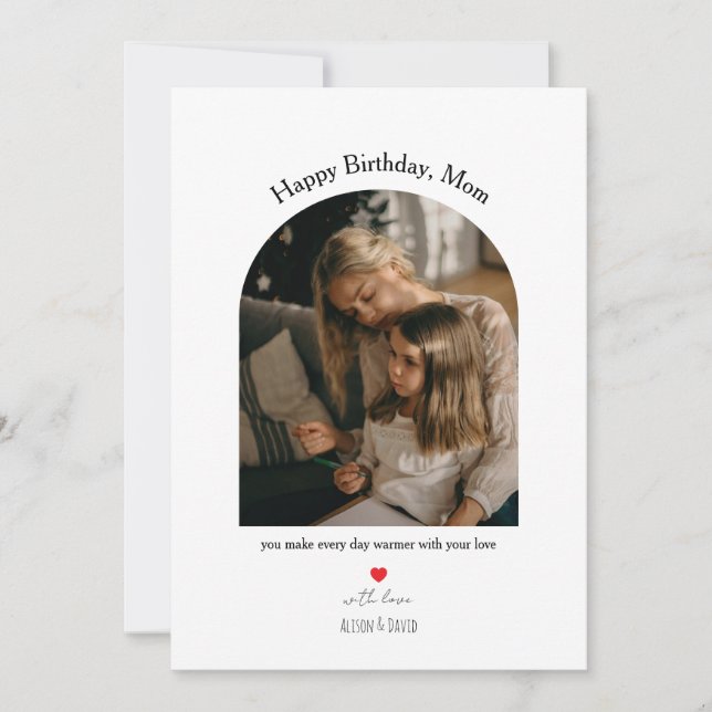 Cartão De Festividades Celebrate Mom with a warm, heartfelt birthday card (Frente)