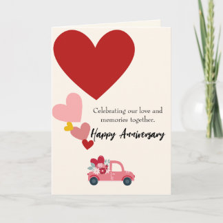 Cartão De Festividades Celebrating Our Love & Memories Anniversary Card