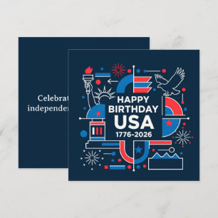 Cartão De Festividades Celebre o 250º aniversário da América