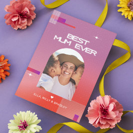 Cartão De Festividades Celestial MELHOR MÃE DE TODAS Foto do Dia das Mães