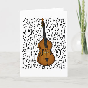 Cartão De Festividades Cello Musical Notes Cellist String Music Professor