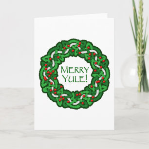 Cartão De Festividades Celtic Merry Yule Wreath