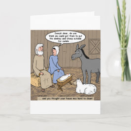 Cartão De Festividades Cena da natividade do perigo do comedoiro