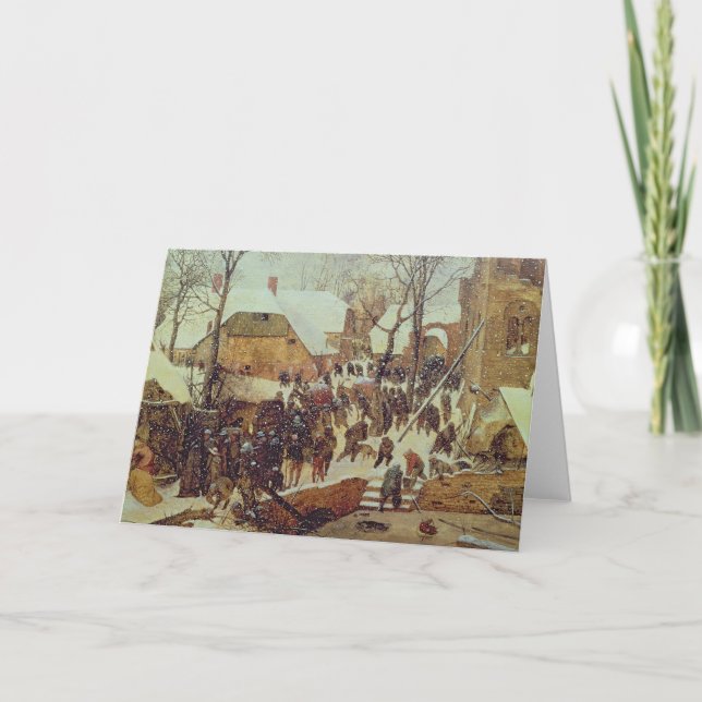 Cartão De Festividades Cena de inverno, século XVI (Frente)