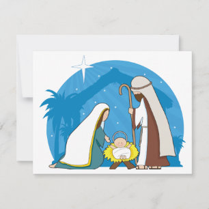 Cartão De Festividades Cena de Natividade