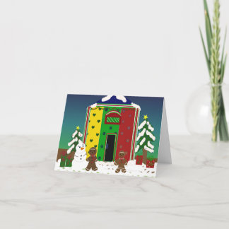 Cartão De Festividades Cena de neve de Natal