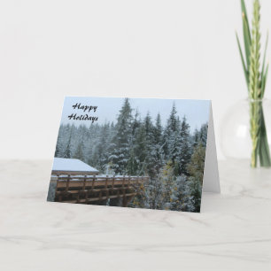 Cartão De Festividades Cena de neve em Whistler, B.C.