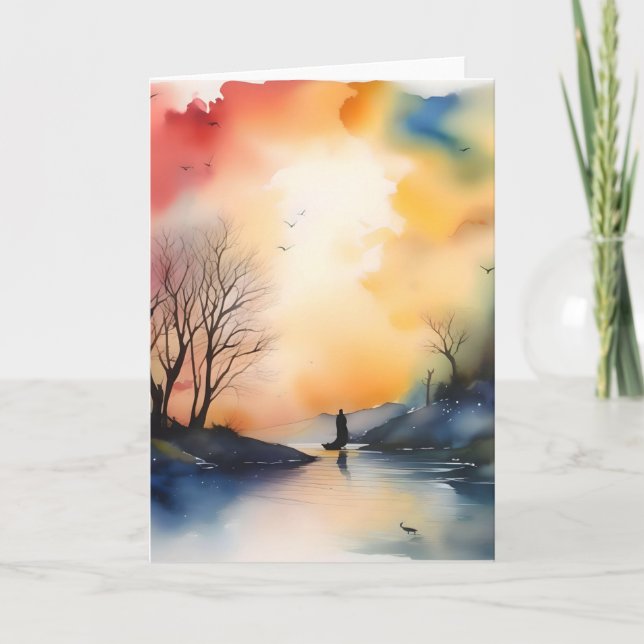 Cartão De Festividades Cena de outono A (Frente)