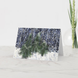 Cartão De Festividades Cena do inverno