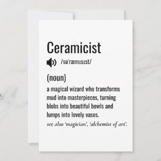 Cartão De Festividades Ceramista Ceramicista Definição Aniversário
