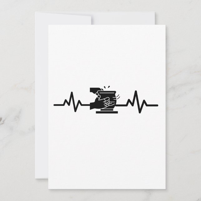 Cartão De Festividades Ceramista ceramista de pulsação (Frente)