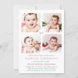 Cartão De Festividades Cerimônia de Nomeação de Colagem de Fotografias Mo