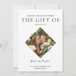 Cartão De Festividades Certificados de Cartão-Presente para Fotógrafo