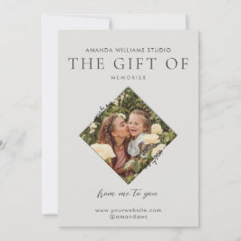 Cartão De Festividades Certificados de Cartão-Presente para Fotógrafo