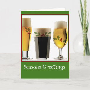 Cartão De Festividades Cerveja Glass Saudações