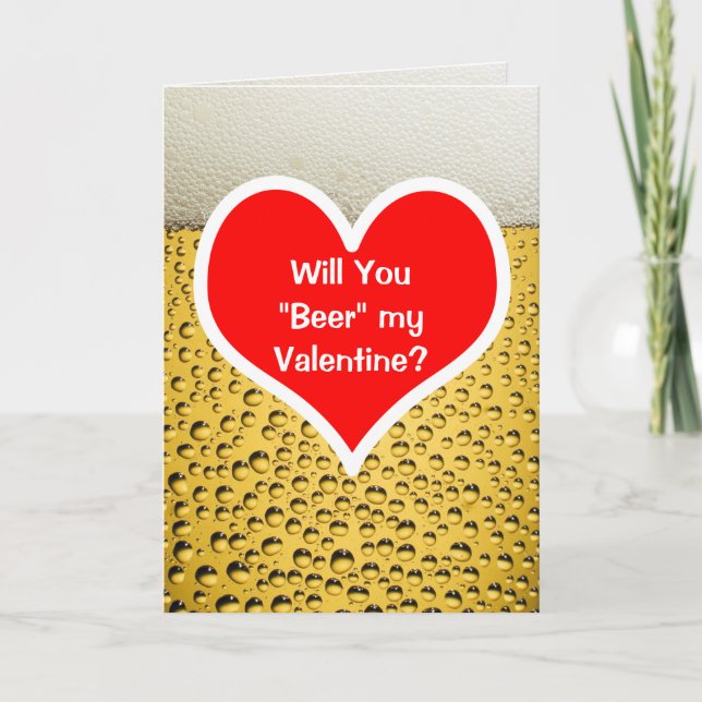 Cartão De Festividades "Cerveja" Meu Vidro De Cerveja Namorados (Frente)