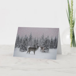 Cartão De Festividades Cervos