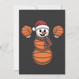 Cartão De Festividades Cesta de Boneco de Neve Basquete Natal Santa Beise
