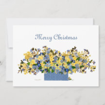 Cesto floral brilhante e celestial de mídia mista