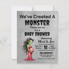 Cartão De Festividades Chá de Bebê do Frankenstein Elegante 