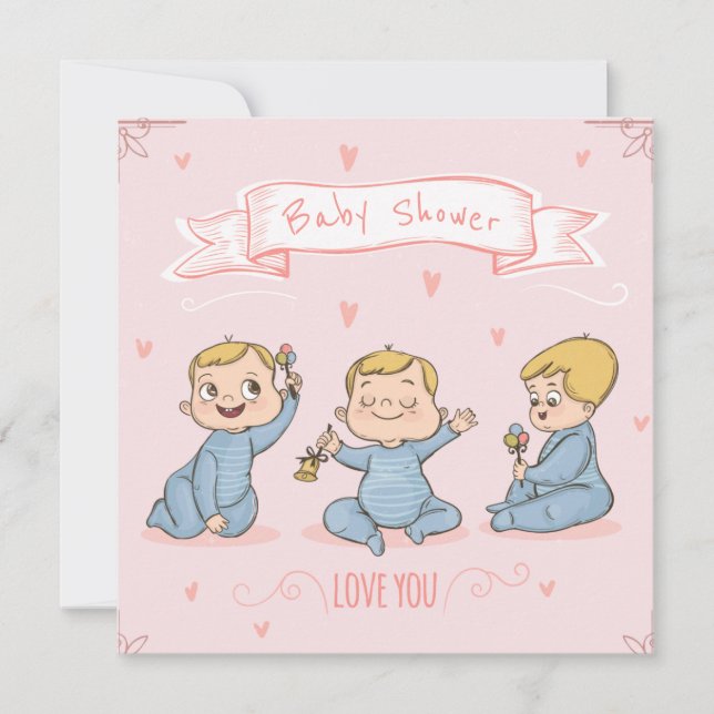 Cartão De Festividades Chá de fraldas (Frente)