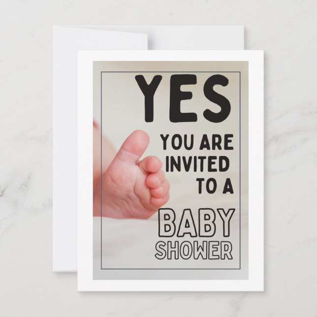 Cartão De Festividades chá de fraldas, chá de fraldas (Frente)