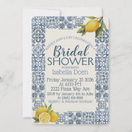 Cartão De Festividades Chá de Noiva Temático da Costa Amalfitana Italiana