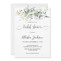 Chá de panela Greenery Watercolor