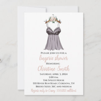Cartão De Festividades Chá de panela lingerie