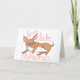 Cartão De Festividades Chalaça engraçada do cão da chihuahua de Bom
