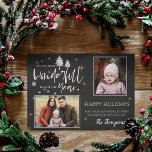 Cartão De Festividades Chalkboard A Mais Maravilhosa Época Do Ano 2 Foto<br><div class="desc">Chalkboard A Mais Maravilhosa Hora Do Cartão De Férias Do Ano 2. Fundo e espaço de quadro para 2 imagens com TEMPO MAIS MARAVILHOSO DO ANO escrito no estilo bonito da tipografia. Enviar para a família e amigos este cartão de feriado elegante e simples de quadro negro. Pode ser totalmente...</div>