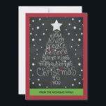 Cartão De Festividades Chalkboard Christmas Hand Lettered - Family Photo<br><div class="desc">Espalhe o estilo de animação de feriado com este cartão de Natal estilo tradicional de quadro negro... com moderno texto de Natal com letra de giz, a design de Árvore de Natal contém as palavras: alegria ・ amor ・ paz ・ acreditar ・ noite silenciosa ・ feliz e brilhante ・ Natal...</div>