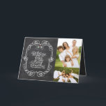 Cartão De Festividades Chalkboard Mistletoes Script Feliz Foto De Natal<br><div class="desc">"Desejando-Lhe Um Feliz Natal" Tipografia De Saudação Branca Dentro De Um Quadro Vintage Tradicional, Quadro De Natal Russo Com Misturas 2 Cartão De Férias De Colagem De Fotos. Concebido por gordura*fa*estanho. Fácil de personalizar com seu próprio texto, foto ou imagem. Para pedidos personalizados, entre em contato direto com o ....</div>