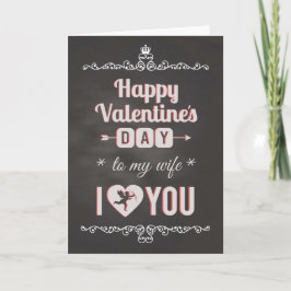 Cartão De Festividades Chalkboard - Para Esposa, Eu Corroto Seu Namorados