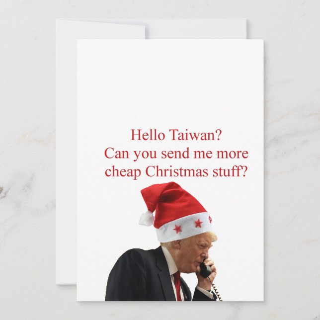 Cartão De Festividades Chamada de Natal de Trump a Taiwan (Frente)