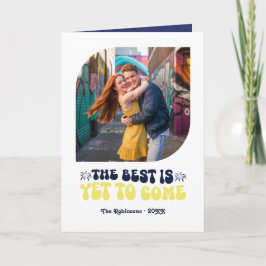 Cartão De Festividades Champagne Brilho da Meia-Noite Retrô Foto de Ano N