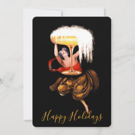 Cartão De Festividades Champagne Toast Holiday Flat Card