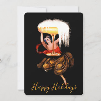 Cartão De Festividades Champagne Toast Holiday Flat Card