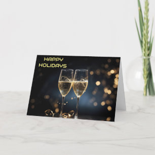CARTÃO DE FESTIVIDADES CHAMPAGNE TOAST PARA UM NATAL FELIZ