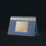 Cartão De Festividades Chanucá Money fechado, Menorah com moedas de ouro.<br><div class="desc">Chanucá Money fechado,  Menorah com moedas de ouro. Happy Hanukkah</div>