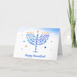 Cartão De Festividades Chanucá Sameach! Saudações Felizes a Hanukkah