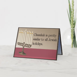 Cartão De Festividades Chanukah cómico