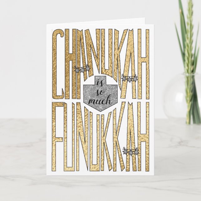 Cartão De Festividades "Chanukah é tanto Funukkah" (Frente)
