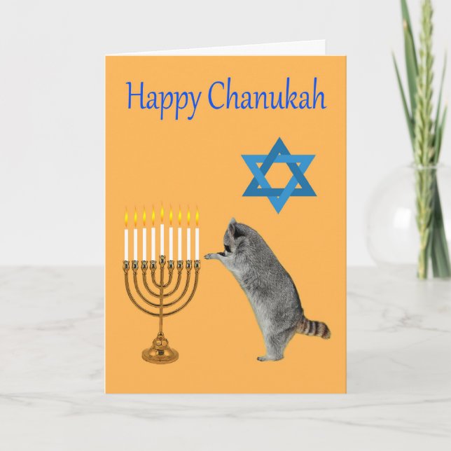 Cartão De Festividades Chanukah Greeting Card (Frente)