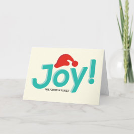 Cartão De Festividades chapéu da alegria & do papai noel