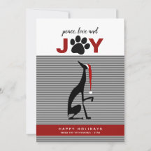 Chapéu de Papai Noel Cachorro Preto Alegria 