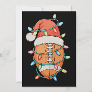 Cartão De Festividades Chapéu de Papai Noel de Futebol Natal Xmas Esporte