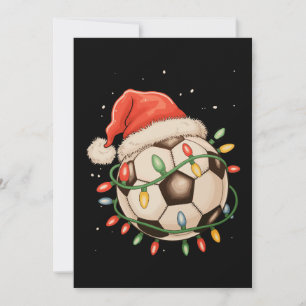 Cartão De Festividades Chapéu de Papai Noel de Futebol Natal Xmas Esporte