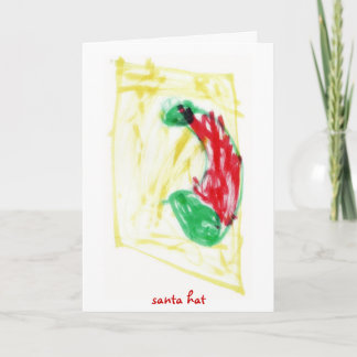 Cartão De Festividades Chapéu do papai noel