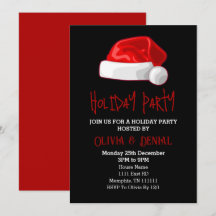 Chapéu Vermelho de Papai Noel Natal Preto